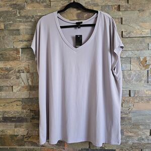 NWT Torrid Short Dolman Sleeve Top Women's Plus Size 2 2X Grey Stretch Shirt